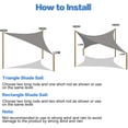thumbnail image 4 of IFAST 16.4' x 16.4' x 16.4' Triangle Sand Triangle Sun Shade Sail Canopy, Heavy Duty Durable Fabric Cloth Top Cover Waterproof Awning Shelter for Outdoor Patio Garden Yard Deck Pergola, 4 of 7