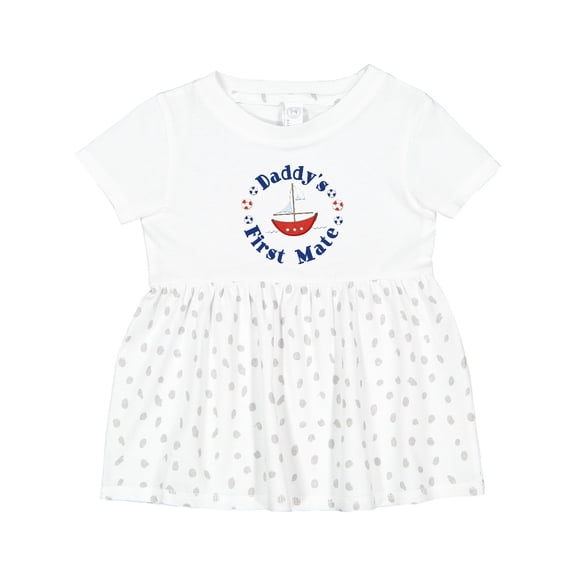 Inktastic Daddy's First Mate Girls Baby Dress