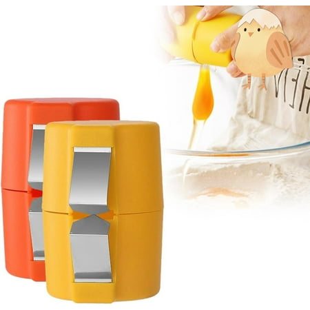 

Egg Opener for Hard Boiled Eggs 2025 New Mini Handheld Eggshell Opener Kitchen Multifunctional Manual Egg Shell Opener Cooking Egg Peeler Tool for Raw Eggs (2 Pcs (Yellow+Orange))