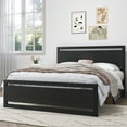 thumbnail image 2 of Sha Cerlin Black Full Size Heavy Duty Metal Platform Bed Frame with Wooden Headboard & Footboard, Adult, 2 of 7