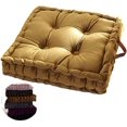 thumbnail image 1 of Cojines cuadrados gruesos para asientos de suelo,Cojín con mechones gruesos y sólidos,Almohada de meditación,Almohada de suelo cuadrada con asa de transporte,Cojín de tatami para sofá y balcón, 1 of 7