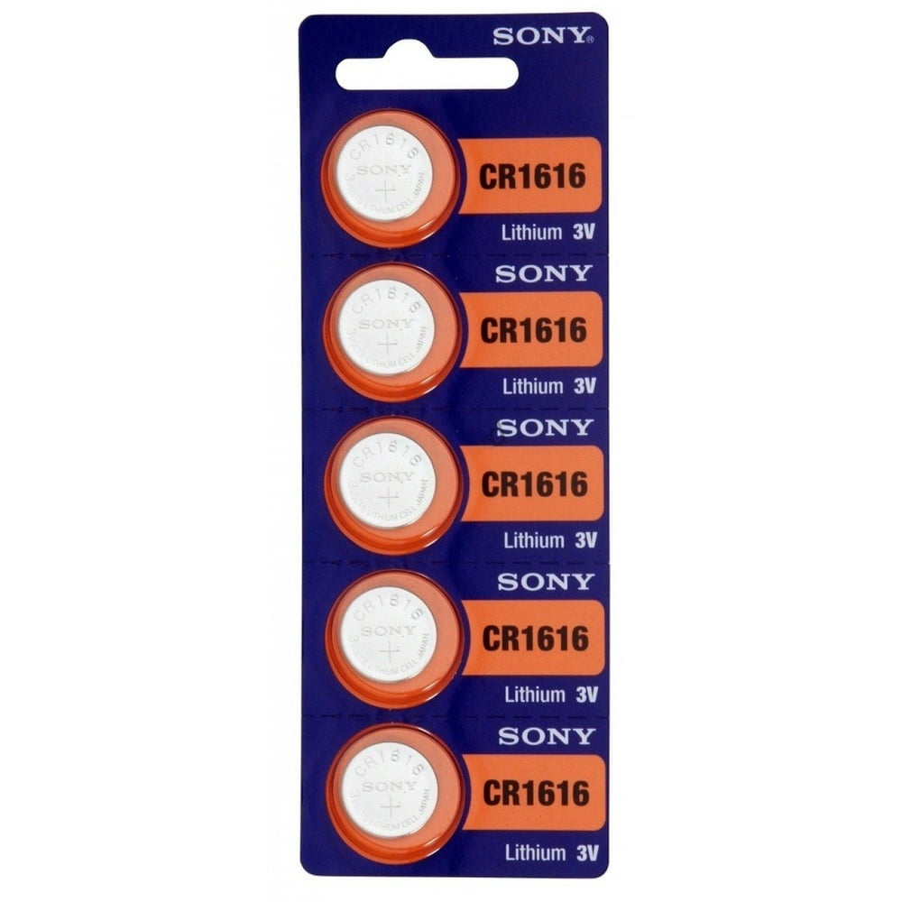 Sony CR1616 3 Volt Lithium Coin Battery On Tear Strip (Pack of 5