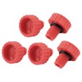 thumbnail image 1 of Unique Bargains 11mm Thread Nonslip Red Black Plastic Oil Cover for Air Compressor 5Pcs, 1 of 1