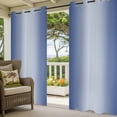 thumbnail image 3 of Navy Blue Ombre Outdoor Curtains for Patio Waterproof, Windproof Privacy Curtains with Weighted Bottom, Modern Gradient Abstract Art Outside Drapes for Picnic Garage Backyard Cabana 54"x95" 1 Panel, 3 of 8
