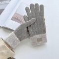 thumbnail image 1 of Winter Touch-screen Cashmere Knit Gloves For Outdoor Riding Thickening And Velvet Warm Gloves For Men And Women, 1 of 3