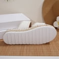 thumbnail image 2 of Xucatan Women's Espadrille Platform Slides, Faux Suede Thick Sole Sandals with Whipstitch Trim, Woven Jute Rope Casual Slippers, Versatile Summer Beach Footwear Gift, 2 of 9