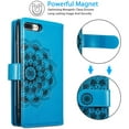 thumbnail image 5 of Mandala Wallet Case for iPhone7 Plus iPhone8 Plus,Detachable 2 in 1 PU Leather Flip Case with Magnetic Button Lanyard (9Card Slots+3Pockets+1Driver's License Pocket)-Blue, 5 of 6