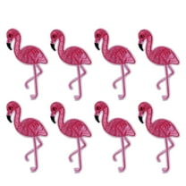 BESTOYARD 12Pcs Flamingo Embroidery Cloth Stickers for Decoration on Hats Bags Shoes