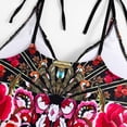thumbnail image 6 of Women's One Piece Swimsuit with Wrap Sarong Skirt Retro Floral Print Bikini Set Sexy 2 Piece Bathing Suit Beach Cover, 6 of 6
