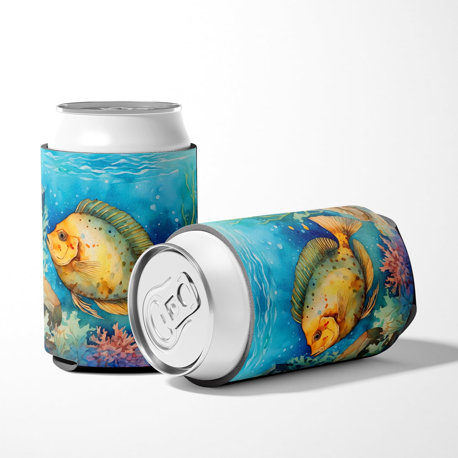 Flounder Can or Bottle Hugger 3 in x 5 in