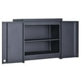 Edsal 28"W x 14"D x 26"H Garage Wall Mount Storage Black