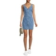 thumbnail image 2 of No Boundaries Juniors' Zip Front Denim Dress, 2 of 5