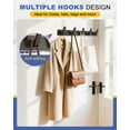 thumbnail image 6 of Wall Hooks,Coat Rack Wall Mount with 5 Hooks, Black Coat Hooks for Wall, Aluminum Coat Hooks Hat Hooks Suitable for Living Room Entrance, Bedroom, Kitchen, Bathroom, 6 of 7