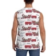 thumbnail image 4 of Fotbe Retro Train Men's Camiseta sin Mangas Estampada para Hombres, Playera Casual para Gimnasio, Entrenamiento, Playa-Small, 4 of 7