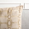 thumbnail image 3 of SAFAVIEH Adalie Geometric Pillow, 18" x 18", Beige/Gold, 3 of 5
