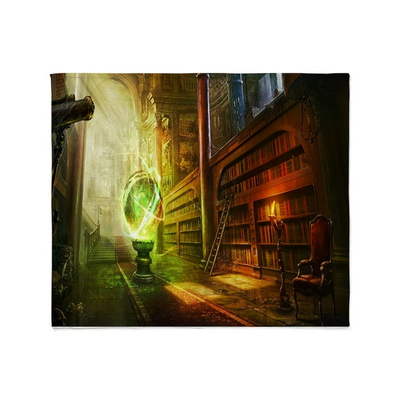 CafePress - Mystical Library Throw Blanket - Soft Fleece Throw Blanket, 50"x60" for All Ages