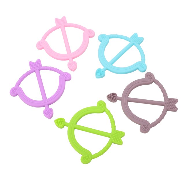 Juguete Para La Dentición Del Bebé, Juguete Para Masticar Con Flecha De Cupido Suave De 5 Piezas Para Bebés Para El Hospital
