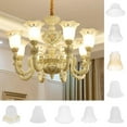 thumbnail image 2 of Replacement Ceiling Fan Vanity Chandelier Frosted Shade Ceiling And Clear Glass Shade 1, 2 of 9