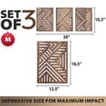 thumbnail image 4 of Modern Wooden Wall Sculptures - Set Of 3 Home Decor Accent Large Art For Living Room  Bedroom Office Easytallation (walnut Medium Direction), 4 of 7