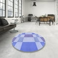 thumbnail image 4 of Ahgly Company Machine Washable Indoor Rectangle Transitional Light Slate Blue Area Rugs, 5' x 8', 4 of 7