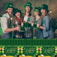 thumbnail image 4 of Vikakiooze St. Patrick's Day Irish Vinyl Flannel Tablecloth For Dining Room Kitchen Table Decor St. Pat's Clovers Green White Yellow Gold, 4 of 6