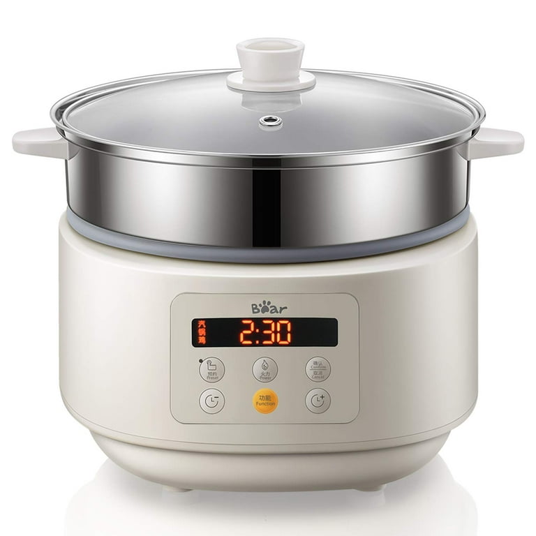 Bear Electric Hot Pot With Steamer Portable Pot Cooker - Temu