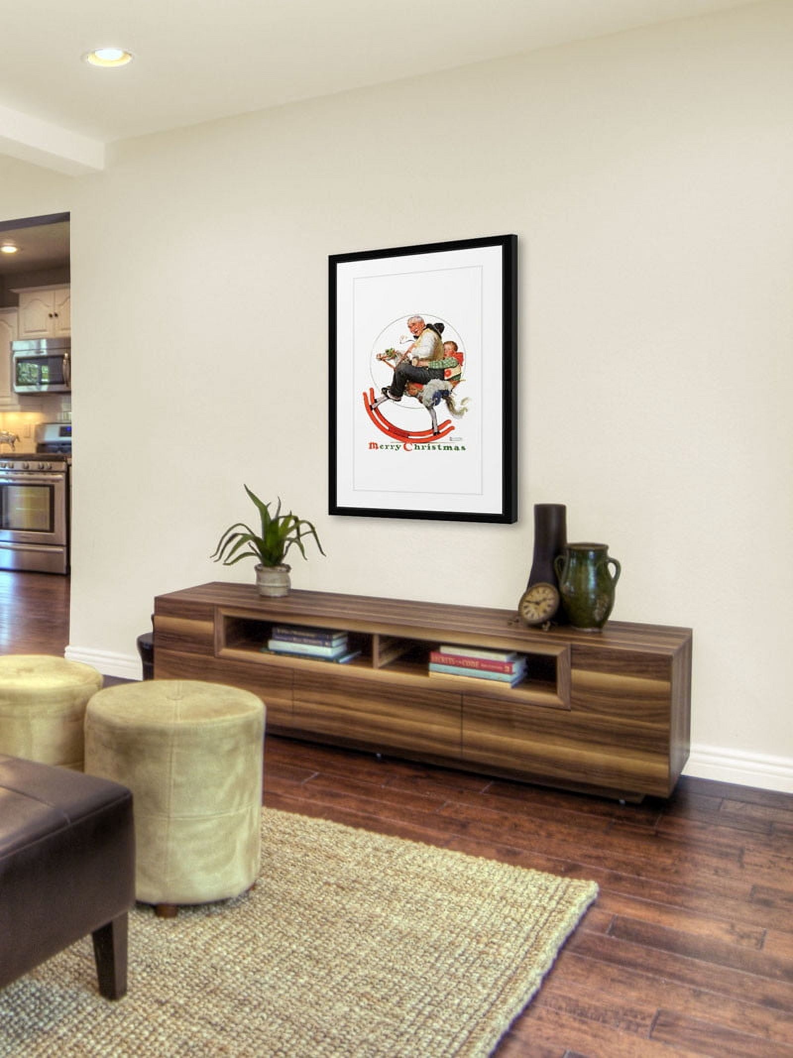 Marmont Hill Inc Norman Rockwell 'Gramps on Rocking Horse' Marmont Hill Framed Art Print - Multi-color