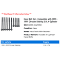 thumbnail image 2 of Head Bolt Set - Compatible with 1995 - 1999 Chrysler Sebring 2.0L 4-Cylinder - Replacement, 2 of 2