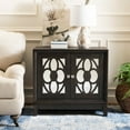 thumbnail image 2 of SAFAVIEH Shannon Solid Classic with 2 Mirror Door Chest, Dark Espresso, 2 of 14