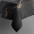 thumbnail image 5 of Black Gray Gold Marble Pattern Square Tablecloth,Waterproof Square Table Cover,Wipeable Spillproof Washable Table Cover for Home Kitchen Party Decor 42"X42"(107x107cm), 5 of 6