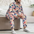 thumbnail image 5 of Mens Pajamas Set, Leopard Print (2) Button Down Long Sleeve Loungewear Sleepwear Pjs sets for Men, 5 of 5