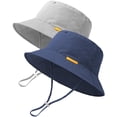 thumbnail image 1 of Gorro de pescador HAT HONGTEYA para bebé, paquete de 2 unidades, UPF 50+, ajustable, 1 of 6