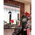 thumbnail image 4 of Black Grey Pink Striped Curtain Valance for Windows/Living Room/Kitchen/Bathroom/Café, Short Rod Pocket Tier Curtain Window Treatment Panel Geometric Horizontal Simple Lines Topper Curtain 60''x18'', 4 of 6