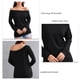 thumbnail image 2 of Tops casuales para mujer,Blusa con hombros descubiertos, blusa larga de color puro, blusa básica para mujer, innovación moderna, 2 of 4