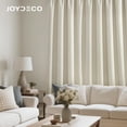 thumbnail image 4 of Cortinas Joydeco de terciopelo blanco con aislamiento térmico de 132 x 244 cm, 4 of 7