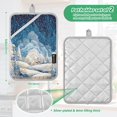 thumbnail image 3 of 2 Pack Pot Holders for Kitchen Heat Resistant Hot Pads Sets for Cooking Baking Winter Fairyland Scene, 3 of 7