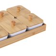 thumbnail image 5 of Plateau de Service pour Collations, Plateau d'Apéritif pour Bonbons, Biscuits, Fruits 6 Compartiments, 5 of 5