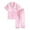 Pink, variant on Odeerbi Toddler Boys Girls Silk-like Pajamas Set Kids Short Sleeve jammies Toddler Solid Color Pants Home Wear Baby Clothes Suit Hot Pink 3-4 Years