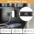 thumbnail image 4 of Bingirl Coiffeuse Noire avec Miroir, Station de Recharge, 3 Modes d'Éclairage avec Luminosité Réglable - 4 Tiroirs de Rangement, 2 Étagères de Rangement, Idéale pour Commode de Chambre, 4 of 6