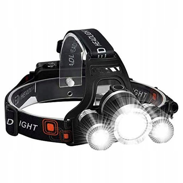Linterna de luz exterior (tres potentes cuentas de lámpara LED t6 para faros delanteros JAMW Sencillez