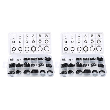 2 Boîtes de Caoutchouc Oeillet Assortiment Kit Joint Électrique pour Fiche de Fil et Câble (Noir)