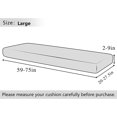 thumbnail image 3 of Housse de Coussin de Canapé en Cuir Extensible (Gris, Grand - Lot de 1), 3 of 7