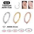 thumbnail image 2 of Pendientes redondos para mujer de 18G/16G, G23 F136, anillo de titanio para la nariz, bisagra, Clicker, diafragma abierto, anillo para la nariz, joyería Piercing para mujer a la moda Tan Jianjun unisex, 2 of 2