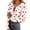 Multicolor, variant on Tbopshirt Womens Tops V-Neck Button Down Stretch Casual Long Sleeve Valentine's Day Heart Print Slim Fit Graphic,L