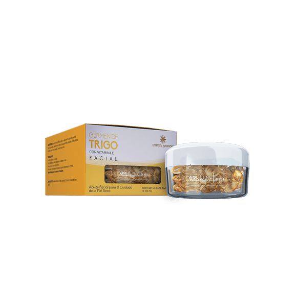 Aceite de Germen de Trigo con Vitamina E Facial VIO 45 Cáps. Twist Off 500 mg