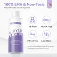 thumbnail image 4 of SAVILAND Monomer Acrylic Nail Liquid: 4 oz Acrylic Liquid Monomer with #12 Acrylic Nail Brush for Acrylic Powder Application, Non-Yellowing Acrylic Nail Monomer Liquid for DIY Home & Nail Salon Use, 4 of 9