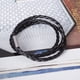 thumbnail image 2 of Fiudx Nueva Pulsera de Cuero Negro Entrelazada para Hombre y Mujer., 2 of 7