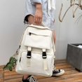 thumbnail image 5 of GPOECD High End Style Large Capacity Backpack for High School Students Workwear Style Unisex Backpack Backpack for School White,One Size, 5 of 5