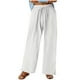 thumbnail image 2 of WILLBEST Pantalones Casuales Holgados para Mujer, Ropa de Trabajo Cómoda con Bolsillos, Cintura Alta Elástica, Bolsa de Papel con Cordón para Un Estilo Diario. Chica, 2 of 8