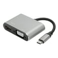 thumbnail image 2 of USB C to HD Multimedia Interface VGA Adapter 4K Aluminum Hub, 2 in 1 Multi Port Dongle for Laptop Monitor Projector, Compatible with MacBook Pro,Air, XPS, Tablet, Phone, 2 of 7